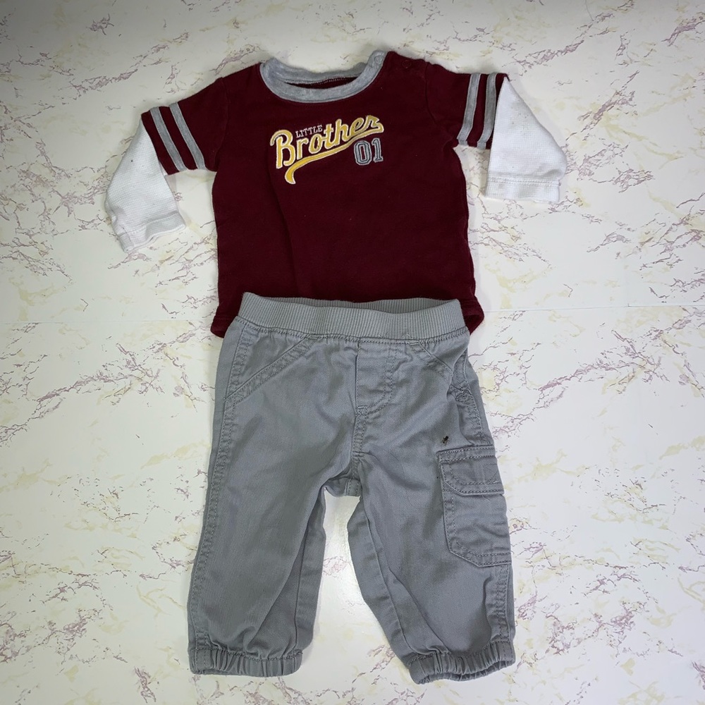 Carters Little Brother Outfit Size 6 Months